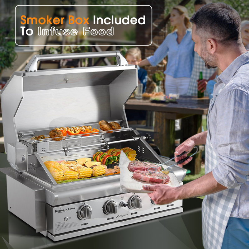Kalamera 4 Burner BuiltIn Gas Grill Wayfair